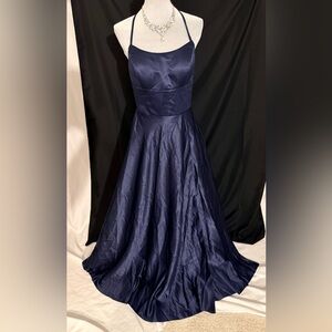 #17 Elegant Navy Blue Evening Gown